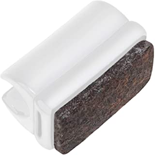 Adsamm® - 16 deslizadores de sujecion con fieltro para tubos redondos de 13 – 14 mm de diametro- color blanco- redondos- con superficie de fieltro intercambiable para balancin de alta calidad