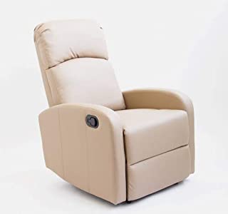 Astan Hogar Confort Sillon Relax con Reclinacion Manual- Tapizado en PU Anti-Cuarteo. Modelo Premium AH-AR30600TP- Topo- Compacto