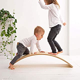 Balance Board de Madera para ninos- Yoga Entrenamiento del Equilibrio del balancin Junta Fieltro Kid Construir un Sentido de Equilibrio Core Entrenamiento de la Fuerza