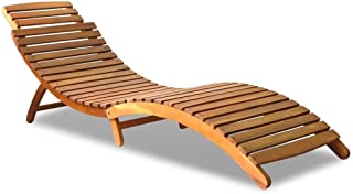Curvo silla plegable de madera balancin reclinables tumbonas patio disenado ergonomicamente sillones de madera-Brown
