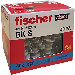 Fischer 542459 tacos con tornillo para pladur GX- Gris- Juego de 40 unidades)