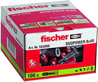 Fischer Taco Duopower 8X40 - (Caja de 100 Uds)- 555008- Gris- Set Piezas