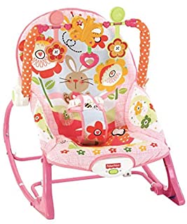 Fisher-Price Hamaca crece conmigo conejitos divertidos rosa para bebe (Mattel Y8184)