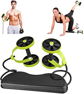 K-DD Nuevo Sport Core Double AB Power AB Roller AB Wheel Fitness Ejercicios Abdominales Equipment Coaster Pull roda Waist Slimming Trainer