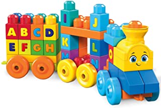 Mega Bloks Tren musical ABC- juguete de construccion para bebe + 1 ano (Mattel FWK22)