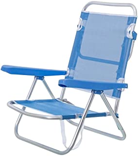 Monty LOLAhome Silla con Brazos para Playa Pop de Aluminio Azul Garden- 80 x 61 x 47 cm