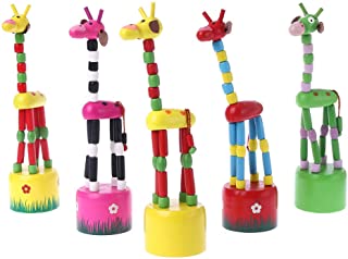 MYA Montessori - Juguete de Madera de Colores con Jirafa de balancin para ninos