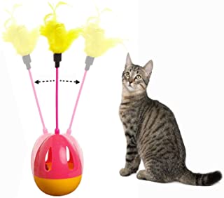OFKPO Juguete Interactivo para Gato - Interactivo Gato Juguetes bastoncillos con Plumas