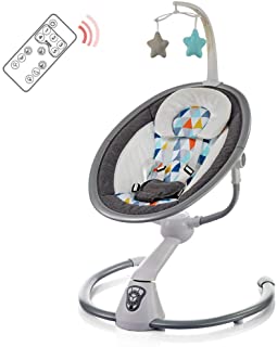 Wwyaoyi Mecedora automatica para bebes-Cuna electrica Inteligente-Calmando el artefacto del bebe-Columpio Seguro para bebes